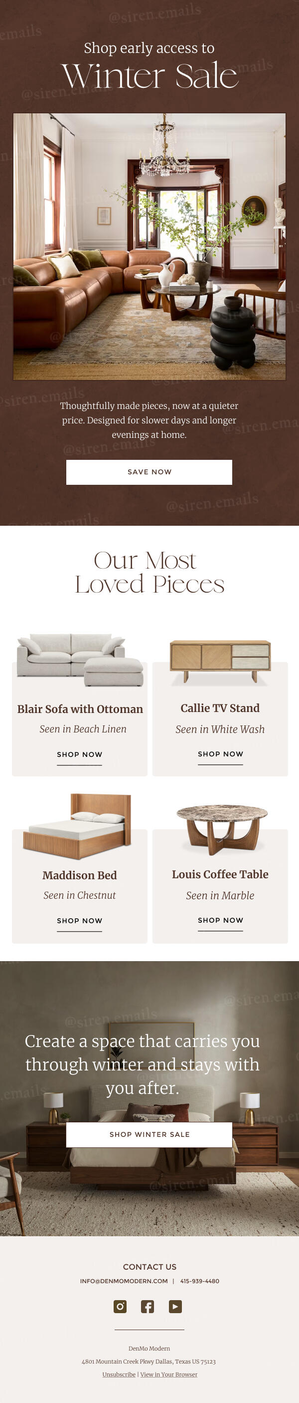 Furniture email - siren emails Furniture email - siren emails